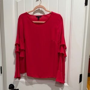 Ruffle-Sleeve Blouse